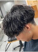 波巻きスパイラルパーマメンズマッシュパーマツイストパーマ