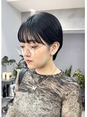 ワイドバング大人かわいいマッシュショート