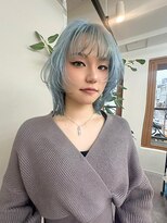 リアン(Lien)&nbsp;ショートウルフ/ブリーチカラー/ペールミント