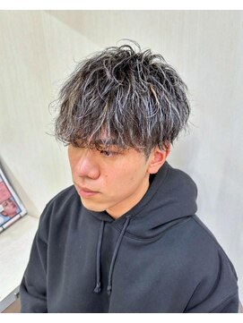 クレアメンズ 横浜能見台(CREA men's) 横浜メンズメッシュパーマハイライトカラーメッシュキャップヘア