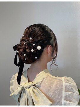 リールランテ(Rire lante) シニヨンサイド編み込み