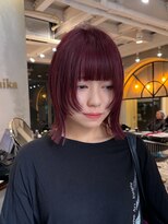 ロンドエニカ 大宮(Lond enika)&nbsp;前髪カタログアンブレラカラーこなれミディウェーブパーマ大宮