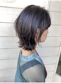 大人可愛い小顔ウルフレイヤーボブ外ハネミディアム赤羽美容室