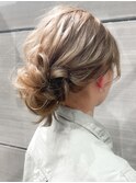 ◯結婚式二次会編みおろし編み込みお呼ばれヘアセットドレスヘア