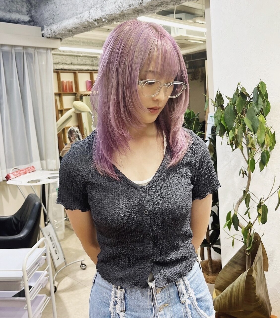 パープルラベンダー/ダブルカラー/【天王寺/阿倍野美容室