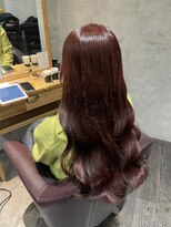 アフィナー(Afinar) ブリーチなしダブルカラーでつくるカシスレッド