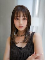 ギークス(GEEKS)&nbsp;【GEEKS渋谷】黒髪ロング/顔周りレイヤー/冬カラー/艶グレージュ