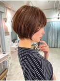 ボブルフネビージュ小顔顔周りカット黒髪韓国レイヤーカット博多