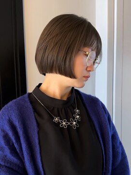 ジアン テラス(GIEN TERRASSE) ミニボブぱつっとボブブラウンカラーボブカット茶屋町/岸本 理希