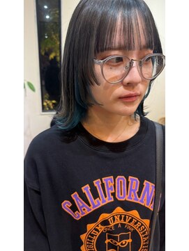 シフト(SHEEFT) 20代30代40代☆エンドカラー透け感外はね小顔ハイレイヤーウルフ