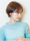大人可愛い20代30代40代50代小顔丸みショート      