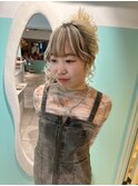 お団子ヘアアレンジ