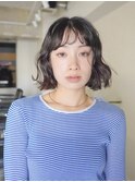 ◎韓国ヘアー顔周りレイヤーボブミディアムおくれ毛前髪万代新潟