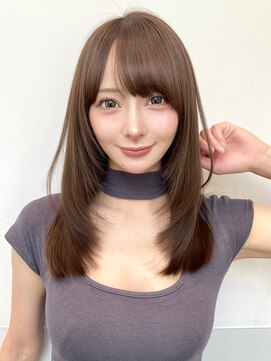 パルス ヨコハマ(PULSE yokohama) ミディアムレイヤーカット内巻き顔まわりレイヤーカット