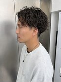 スパイキーショート/波巻きパーマ/サーフカール/メンズ/フェード