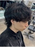 渋谷/シャドウパーマ/無造作パーマ/メンズミディアム