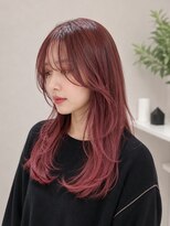 エイチエムヘアーホーム 池袋2号店(H M hair home)&nbsp;ピンクブラウン/ハッシュカット/くびれミディ/顔周り/前髪/韓国