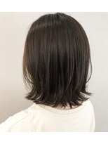 美容室 かんしゃ&nbsp;かんしゃ【Mariko】長めボブレイヤー×外ハネ×ダークグレージュ