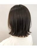かんしゃ【Mariko】長めボブレイヤー×外ハネ×ダークグレージュ