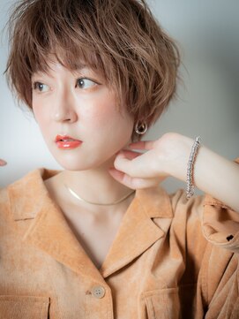 カバーヘアアンドスパ ブリス 浦和西口店(COVER HAIR & SPA bliss) オレンジブラウンルーズヘアショートウルフv浦和10代20代30代