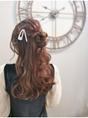 ルーズハーフアップ