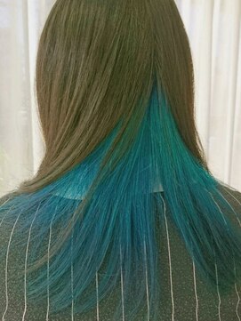 モールヘア 西中島店(MOOL hair) aftermidnight blue/ツートンカラー