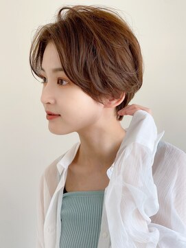 トゥーナ 表参道(tona) ハンサムショート・小顔カット・ペールベージュ・大人かわいい