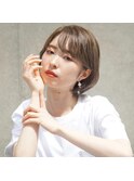 柔らかいカジュアルショートボブ
