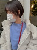 【オダオススメ！】イヤリングホワイトベージュ×レイヤーボブ