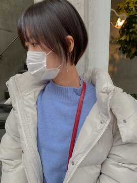 レフ(LEF) 【オダオススメ！】イヤリングホワイトベージュ×レイヤーボブ