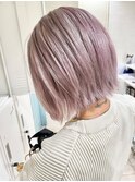 ホワイトラベンダーカラーボブCREA下北沢
