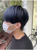 コンマヘアアップバングツーブロックマッシュ束感