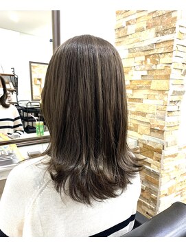 インフォーマル(Informal) 外ハネミディ/ダークベージュ