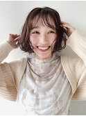 ぱつっとふんわりカールボブ