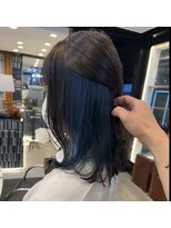 モッズ ヘア 宇都宮店(mod's hair) インナーカラー　ネイビー