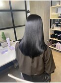 美髪矯正で柔らかい質感の艶髪へ! マチルダボブ 前髪矯正