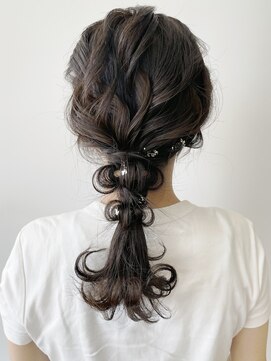 クレオヘアフィーカ(CLEO hair fika) オリーブグレージュ お呼ばれアレンジ