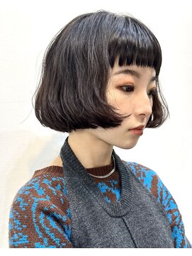 ナループロアオハナ(Nalu pu loa ohana) ボブパーマ/パーマ/フレンチボブ/黒髪パーマ/ぷつっとボブ