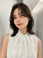 トイ(TOI)&nbsp;フェイスレイヤーロブ/くすみブラウン/2wayバング