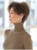 ☆イメチェンピンクベージュアンブレラカラー前髪クールショート
