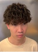 メンズ波巻きスパイラルパーマウェーブミディアム