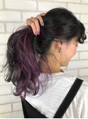 ★インナーカラーレイヤーカットイヤリングカラーミディアムヘア