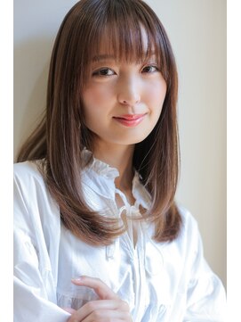 イオエ 岡本(ioe) 前髪/アンブレラカラー/こなれミディ/髪質改善/イメチェン