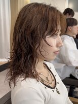 ノラ ギンザ(NORA GINZA)&nbsp;ドライパーマゆるめパーマウルフパーマレイヤーパーマ顔まわり