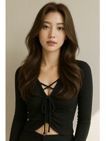 ルーカ 恵比寿(LU-CA)&nbsp;クールレイヤーカット顔周りカット韓国ロング恵比寿　シンゴ