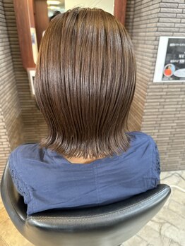 ミロワール(miroir)の写真/【十日市町駅徒歩3分】カラーをしながらツヤツヤに潤い髪質改善できる"メテオカラー"で白髪カバー＆艶髪★