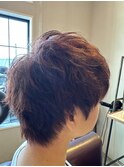 赤メッシュショートウルフ