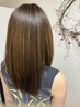 【ストレートパーマL丈肩上～鎖骨】+カット+クイックトリートメント+セット込