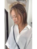 コディー(CODY)&nbsp;ミディアムヘア暗めカラー/デザインカラー/フェイスフレーミング