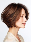 クラゲヘアー/小顔/ココアベージュ/オリーブグレー/川西